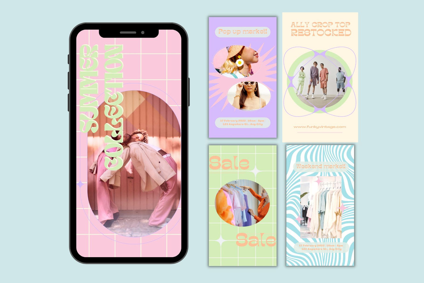 Pastel Power Instagram Story Templates