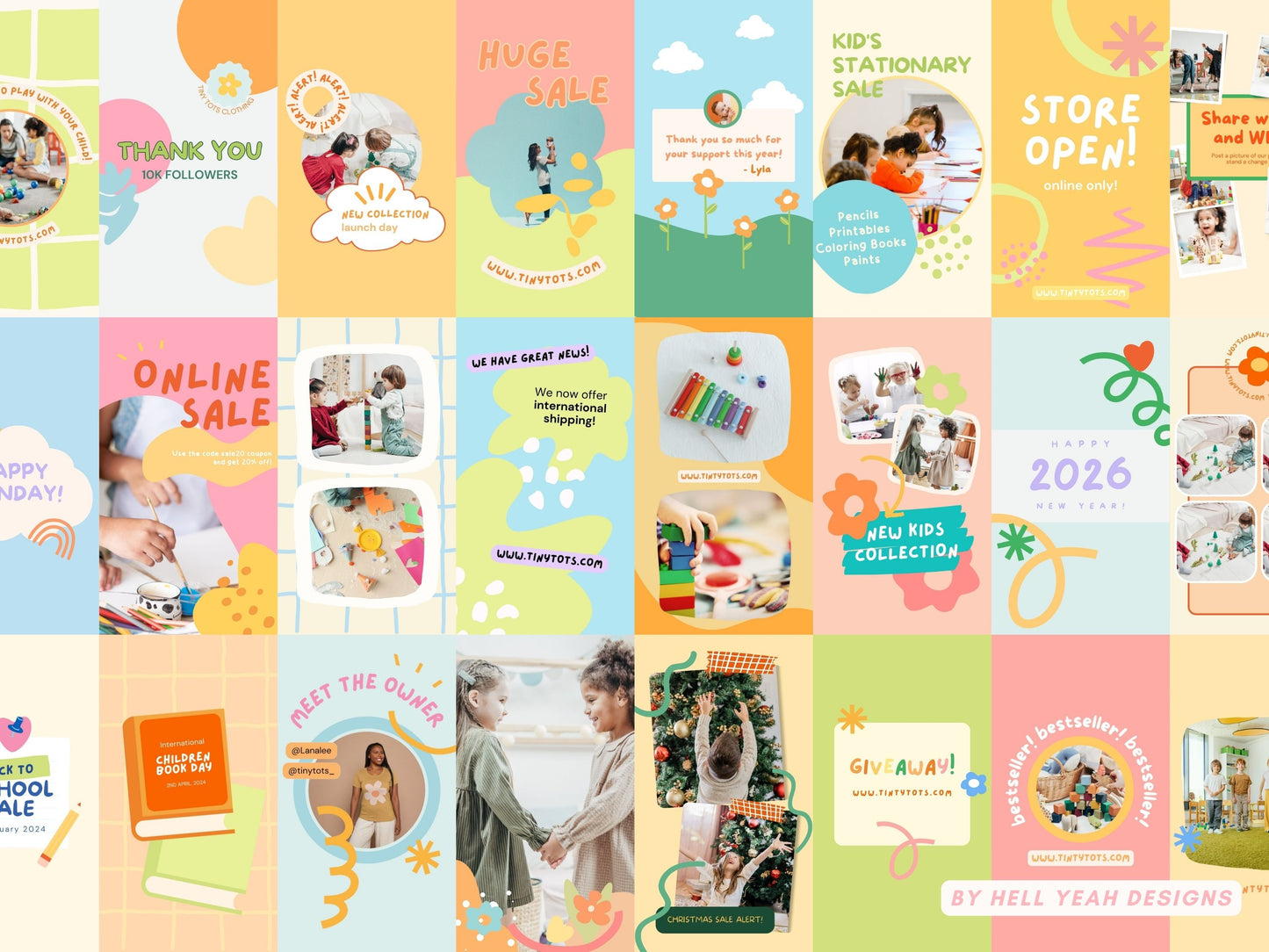 Tiny Tots Story Templates Canva