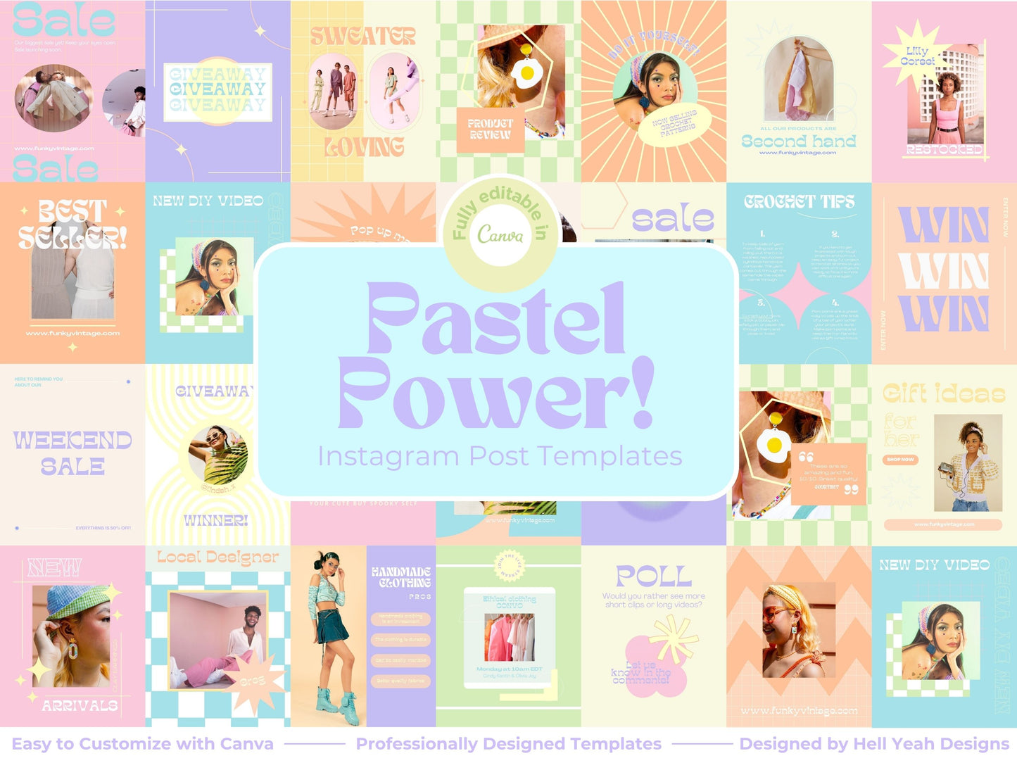 Pastel Power Instagram Post Templates