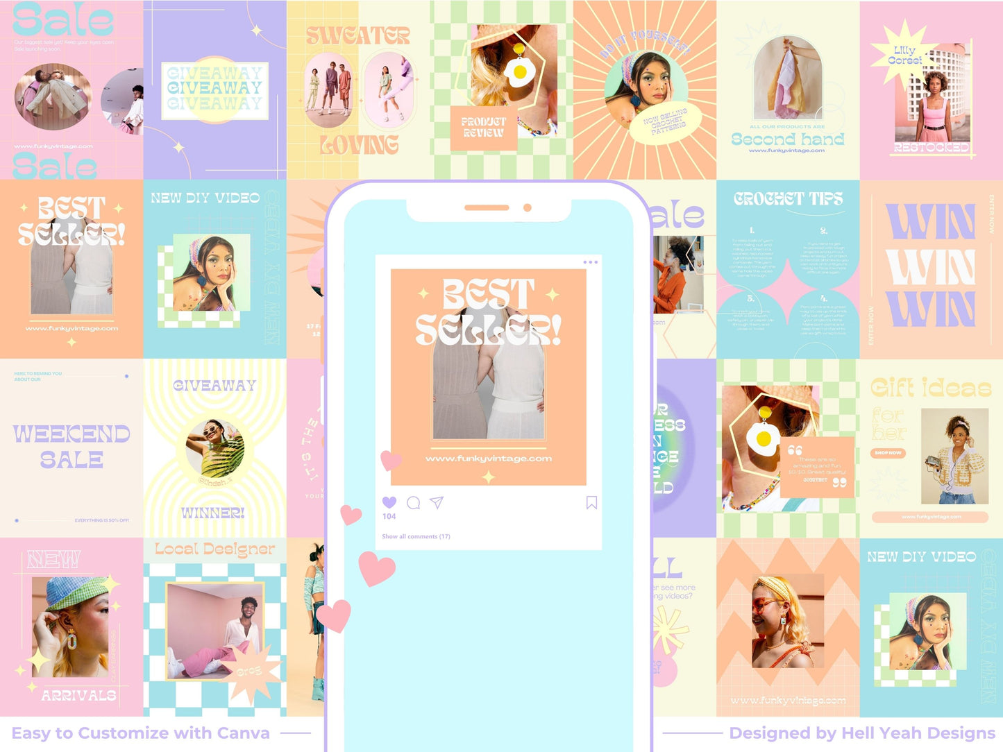 Pastel Power Instagram Post Templates