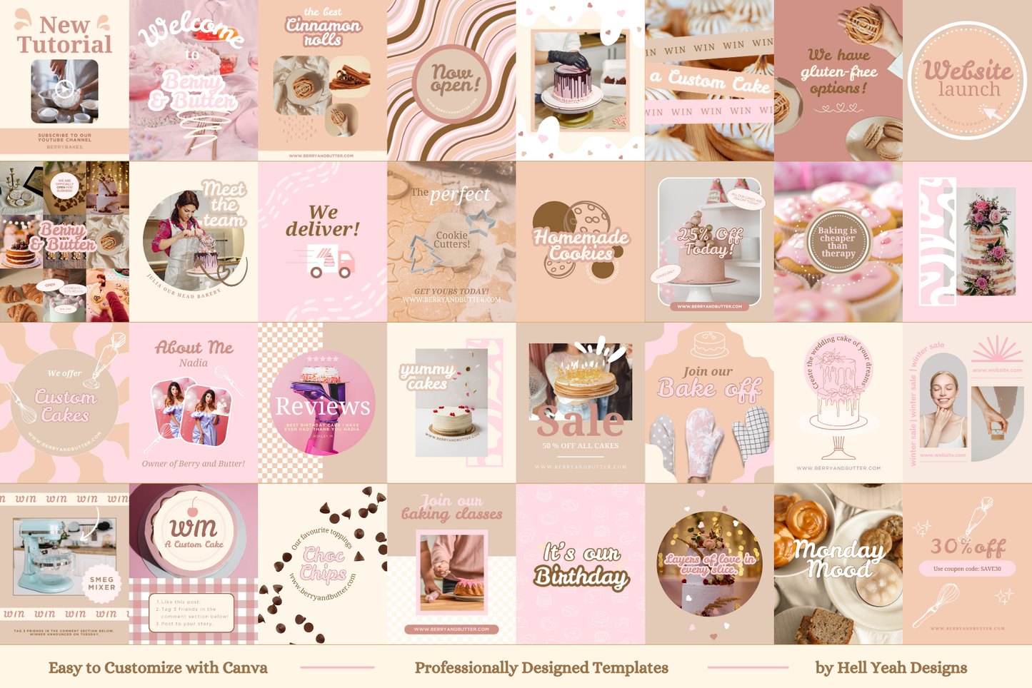 Berry & Butter Instagram Post Templates