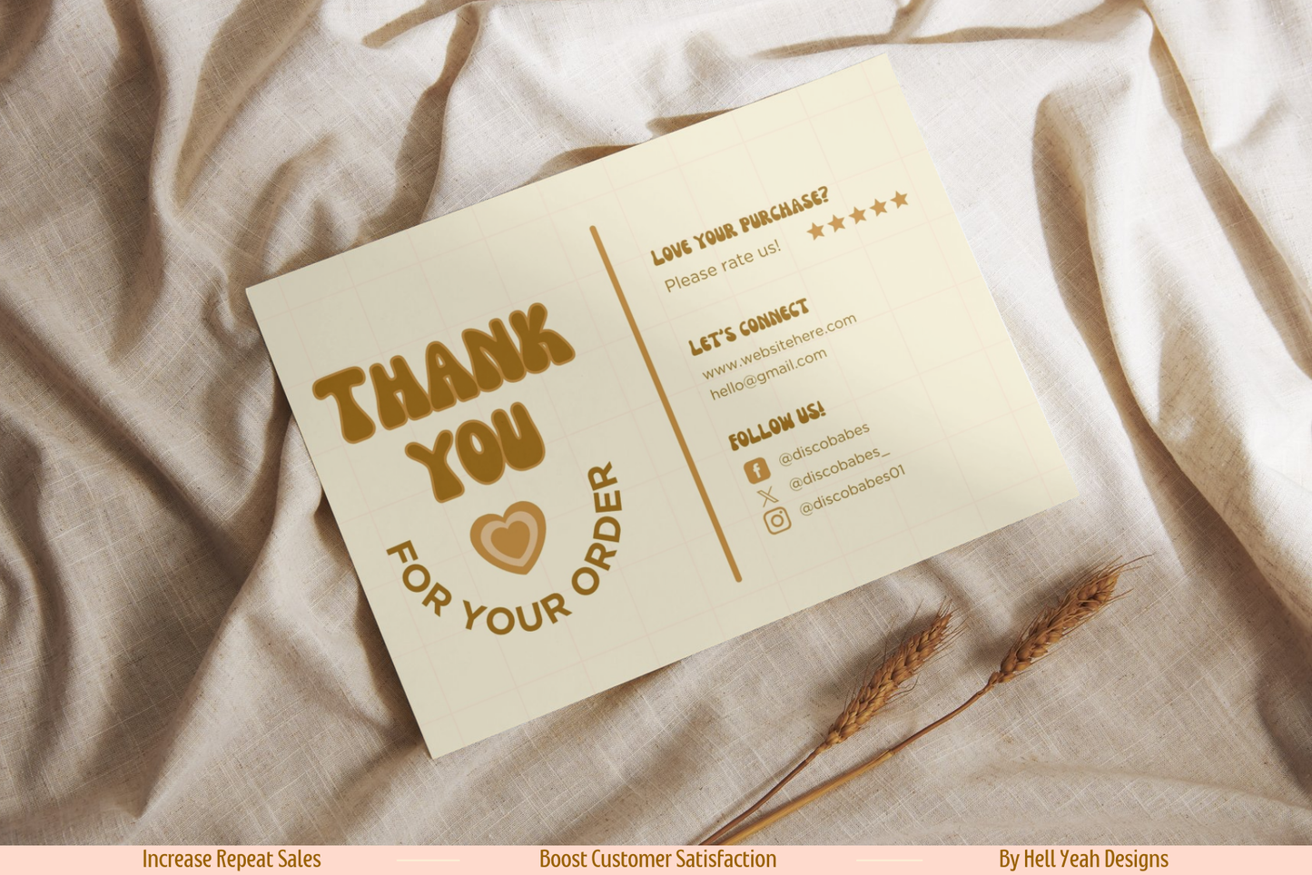 Retro Groove Thank You Card Templates