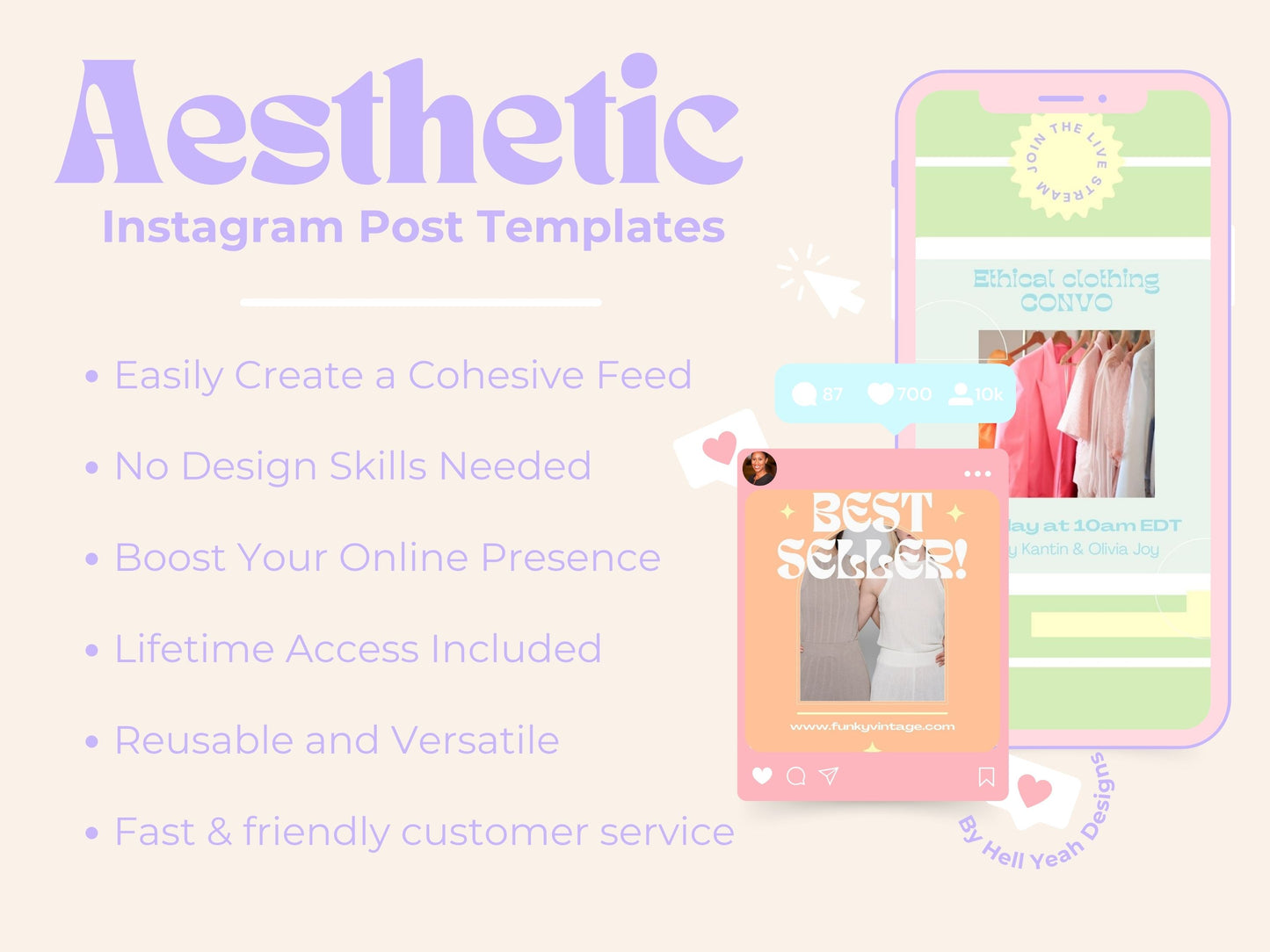 Pastel Power Instagram Post Templates