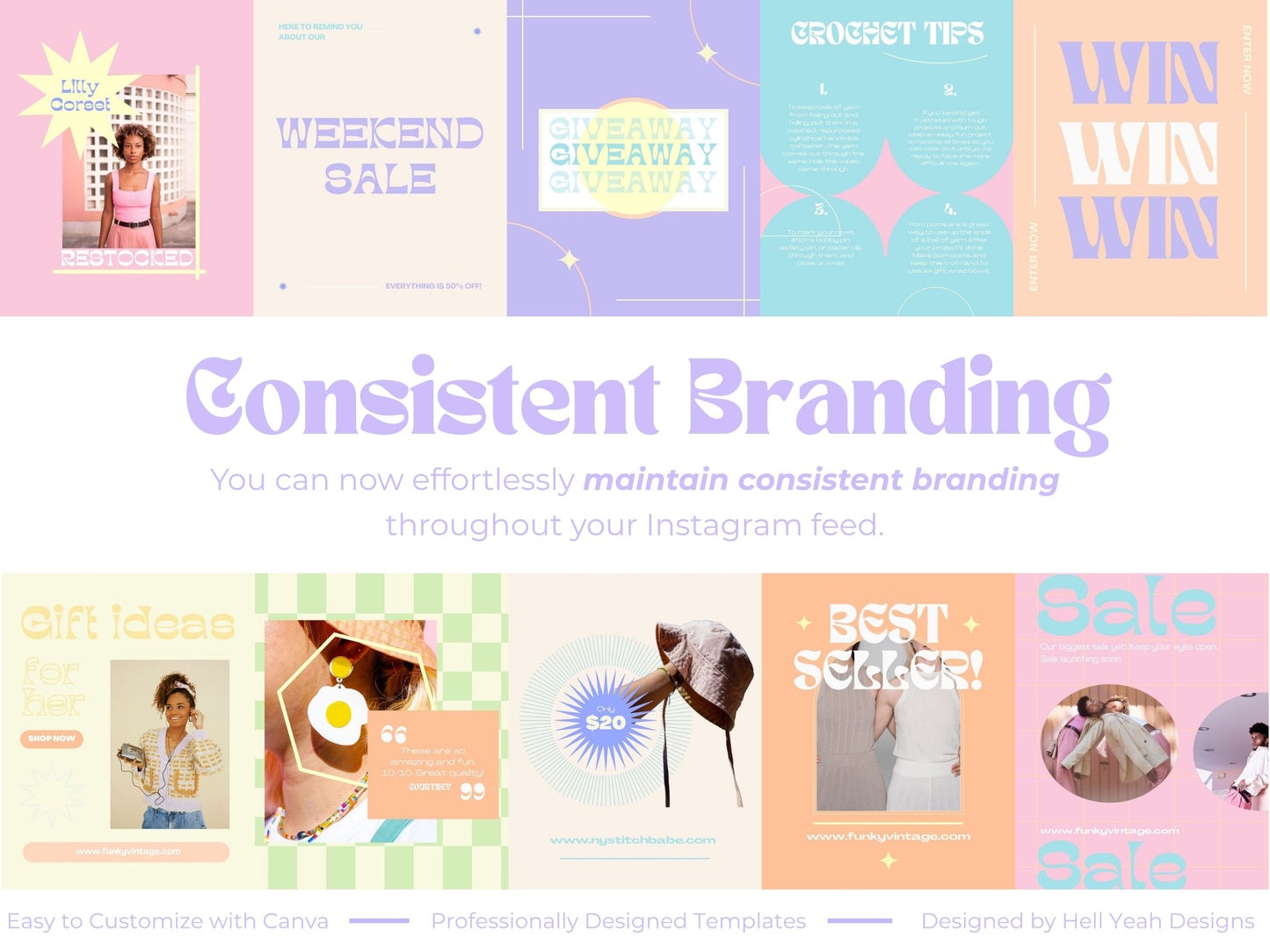 Pastel Power Instagram Post Templates