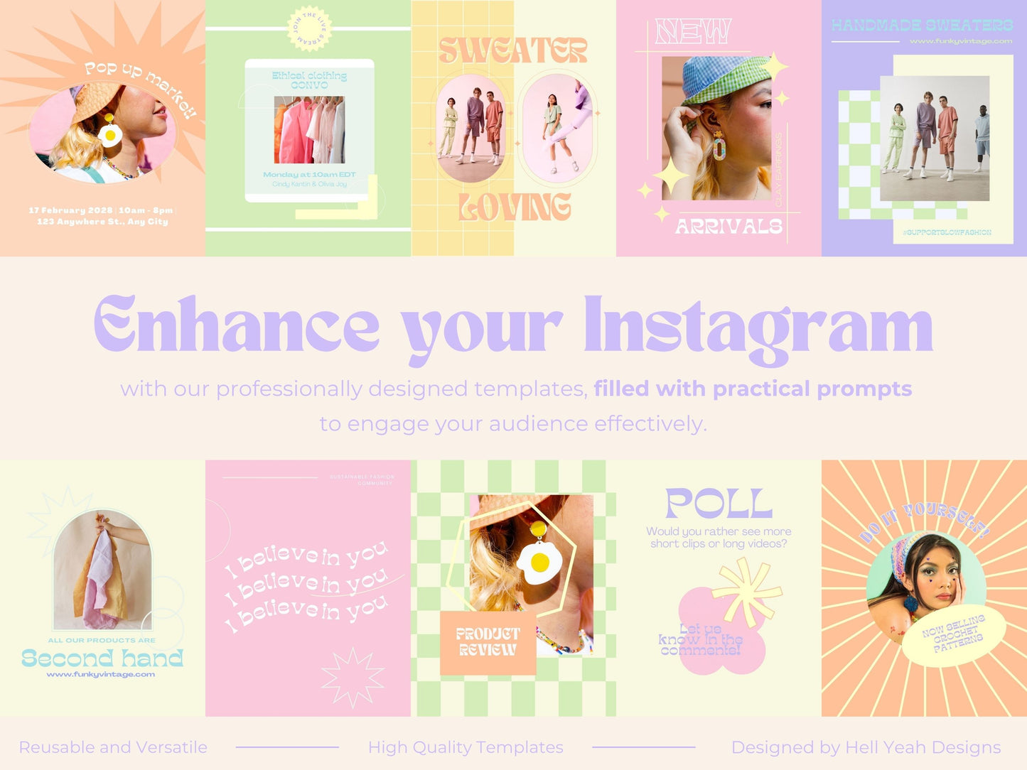 Pastel Power Instagram Post Templates