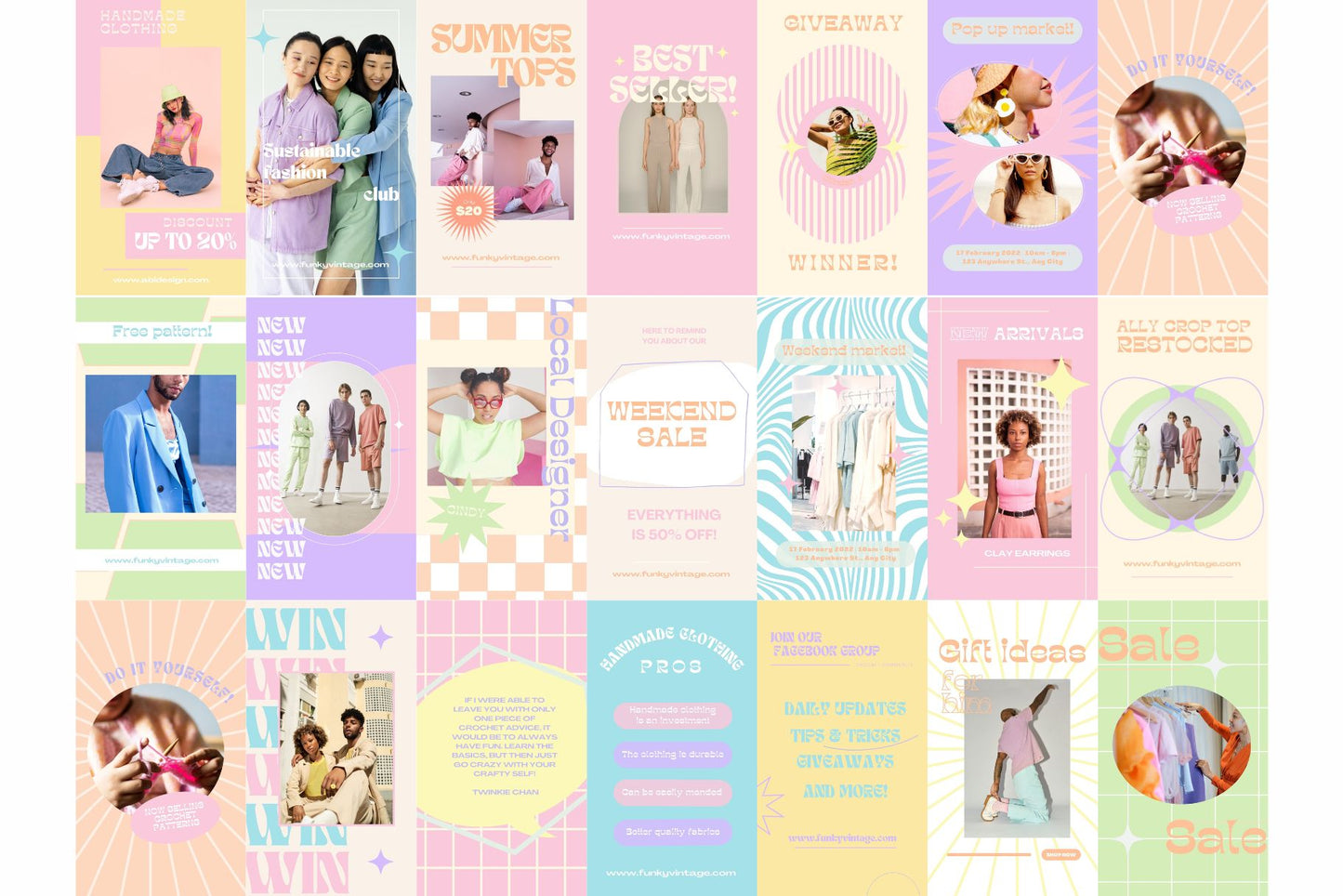 Pastel Power Instagram Story Templates