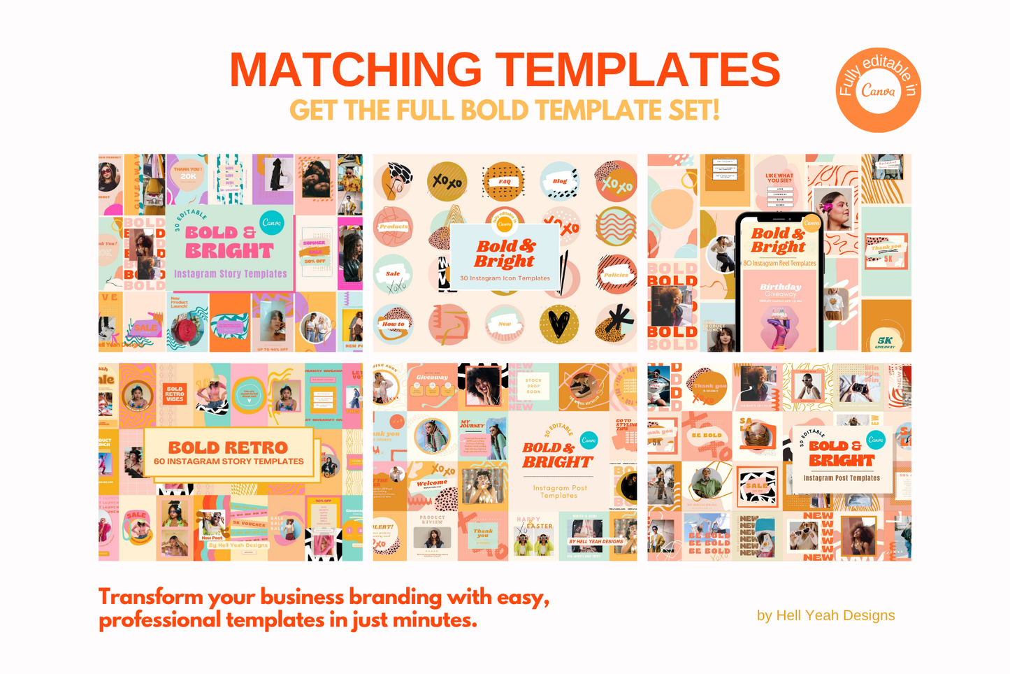 Bold & Bright Instagram Post Templates