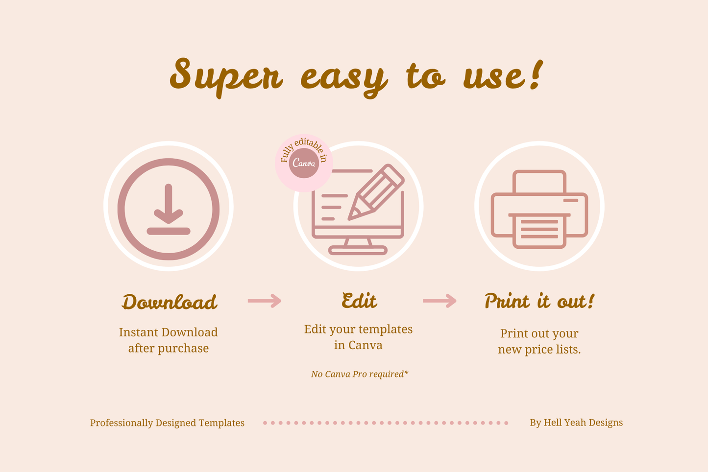 Berry & Butter Bakery Price List Templates