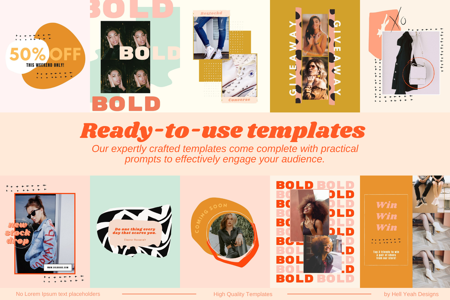 Bold & Bright Instagram Post Templates