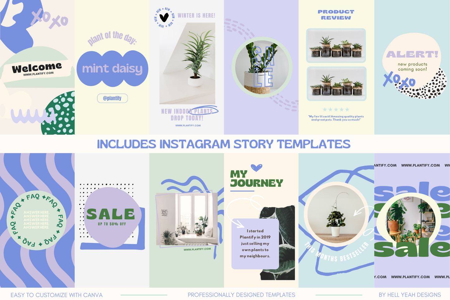 Modern Blue Instagram Templates Bundle