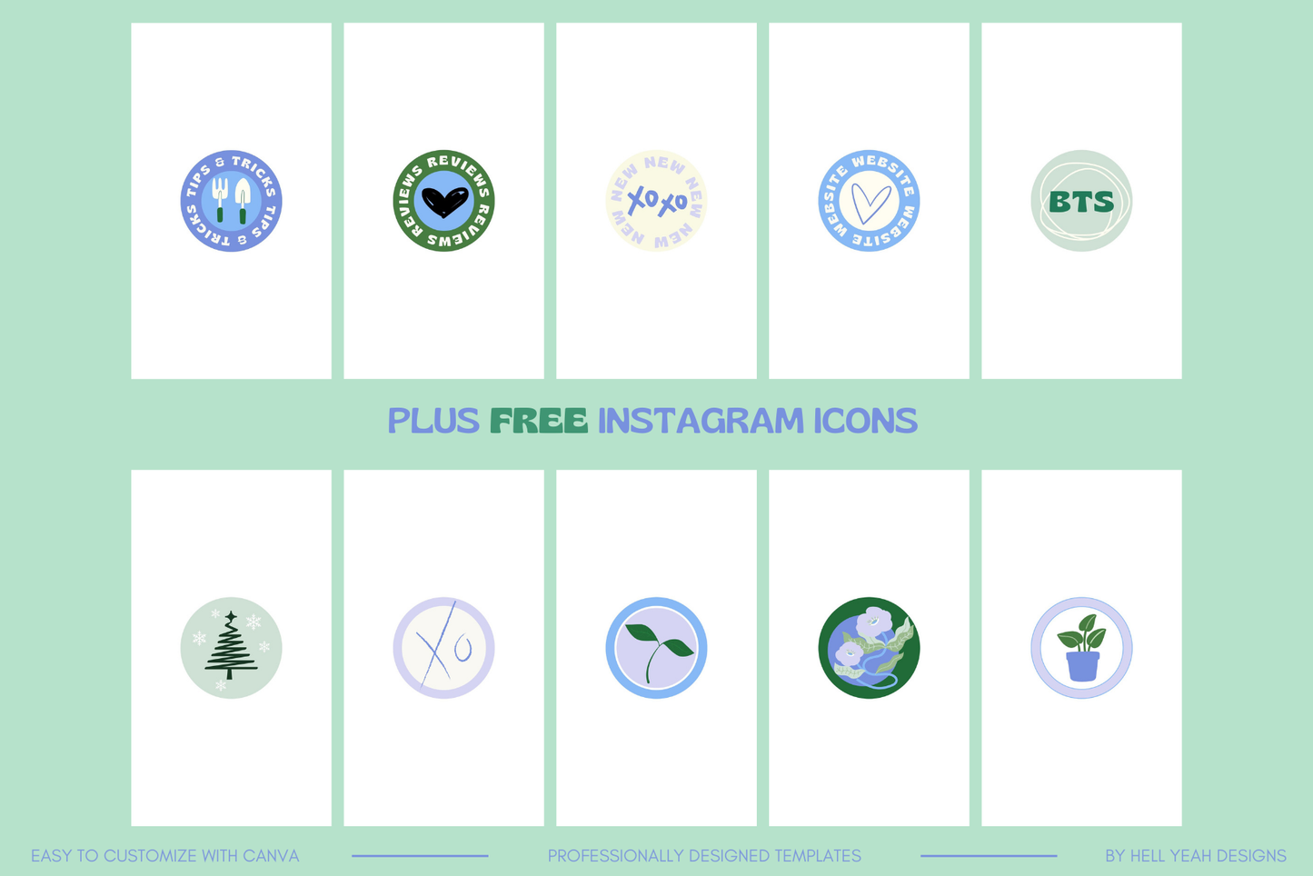 Modern Blue Instagram Templates Bundle
