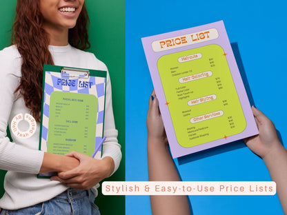 Funky Price List Template
