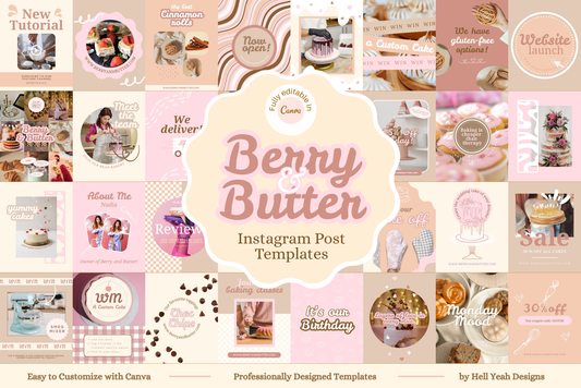 Berry & Butter Instagram Post Templates