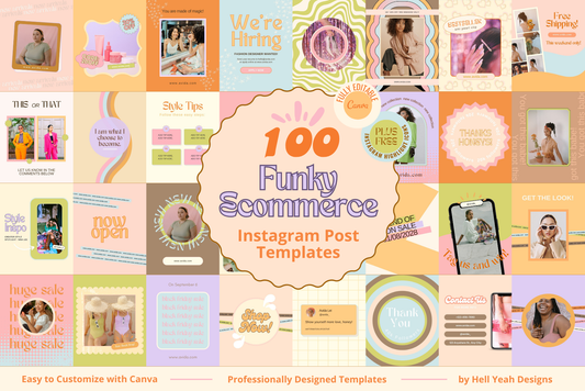 Funky Ecommerce Instagram Post Templates