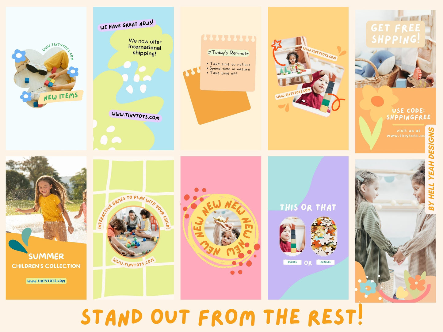 Tiny Tots Story Templates Canva