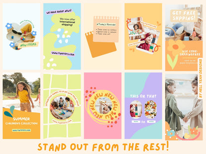 Tiny Tots Story Templates Canva