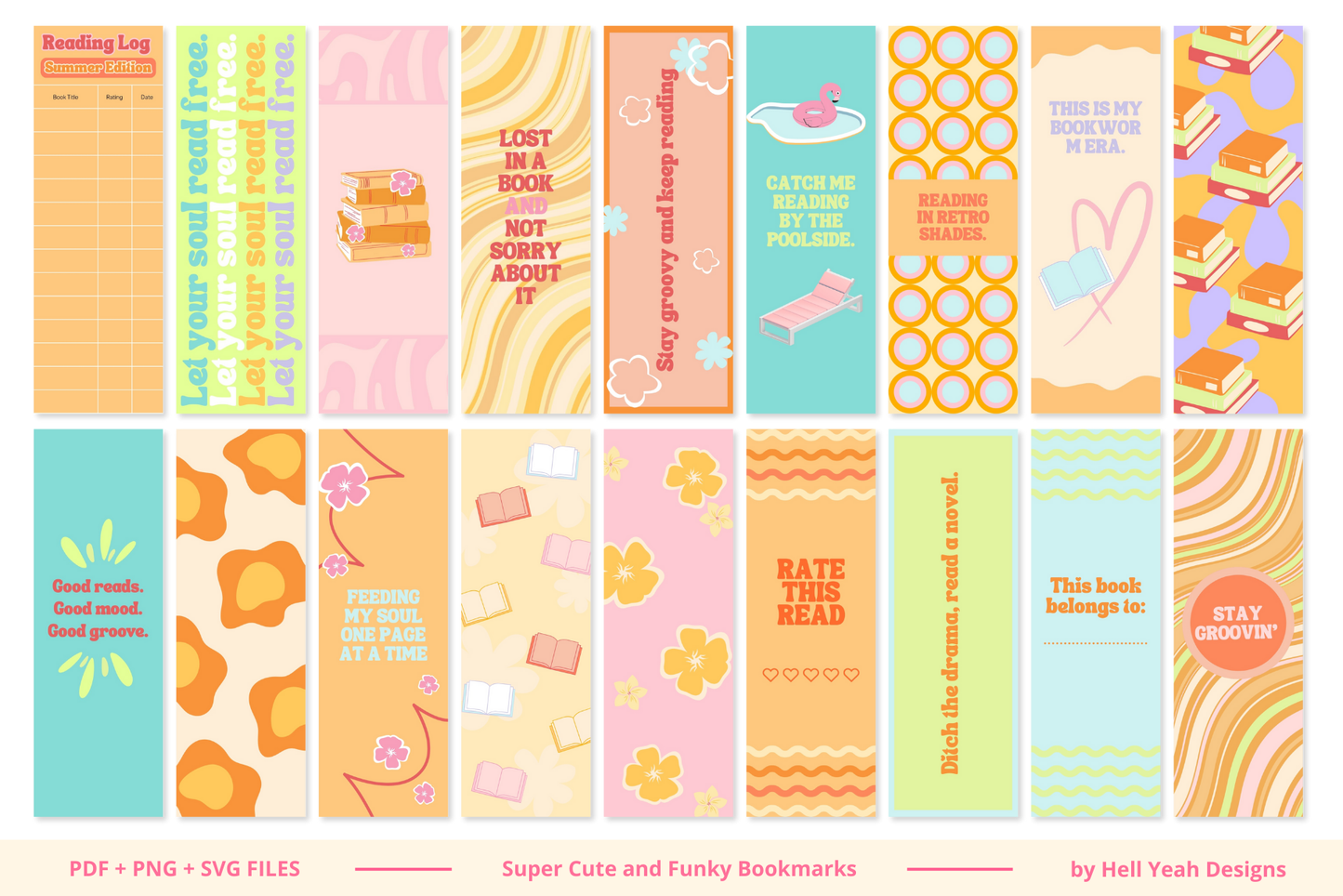 Funky Summer Bookmarks
