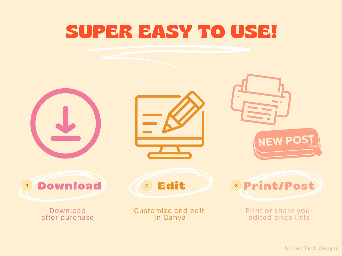 Bold Retro Price Lists Templates