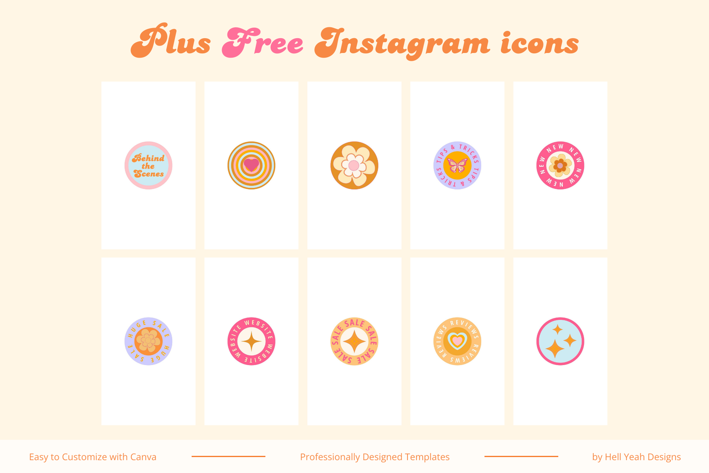 100 Cute Retro Instagram Post Templates