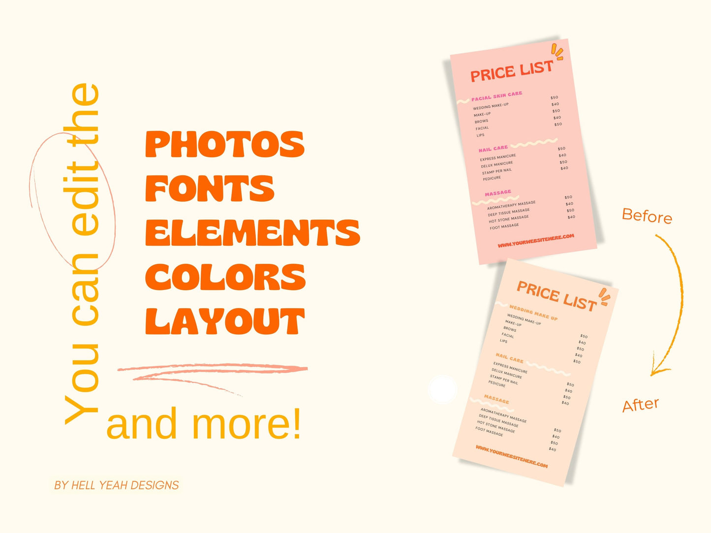 Bold Retro Price Lists Templates