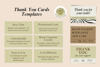 Chic Matcha Thank You Cards Templates