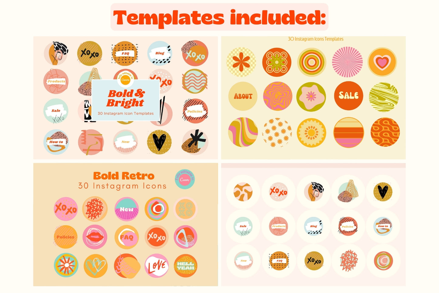 500 Bold & Bright Instagram Bundle