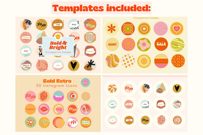 500 Bold & Bright Instagram Bundle