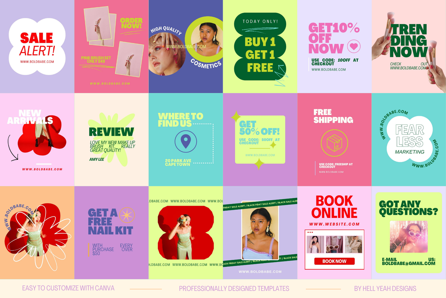 Bold Small Business Instagram Post Templates