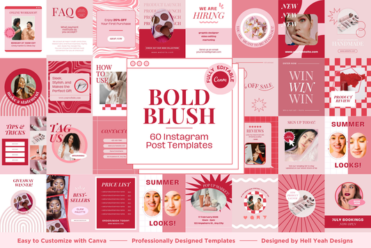 Bold Blush Instagram Post Templates