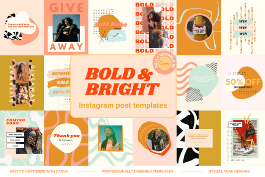 Bold & Bright Instagram Post Templates