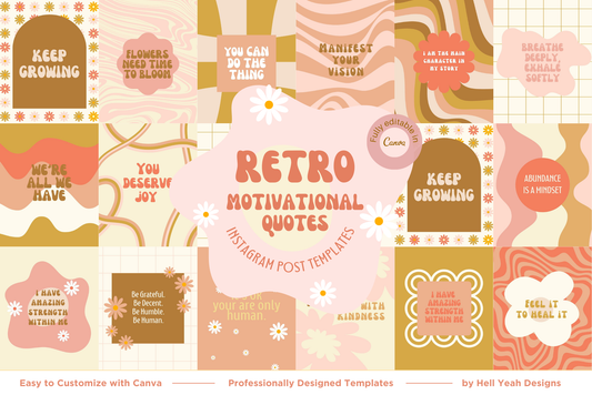 Retro Motivational Instagram Templates