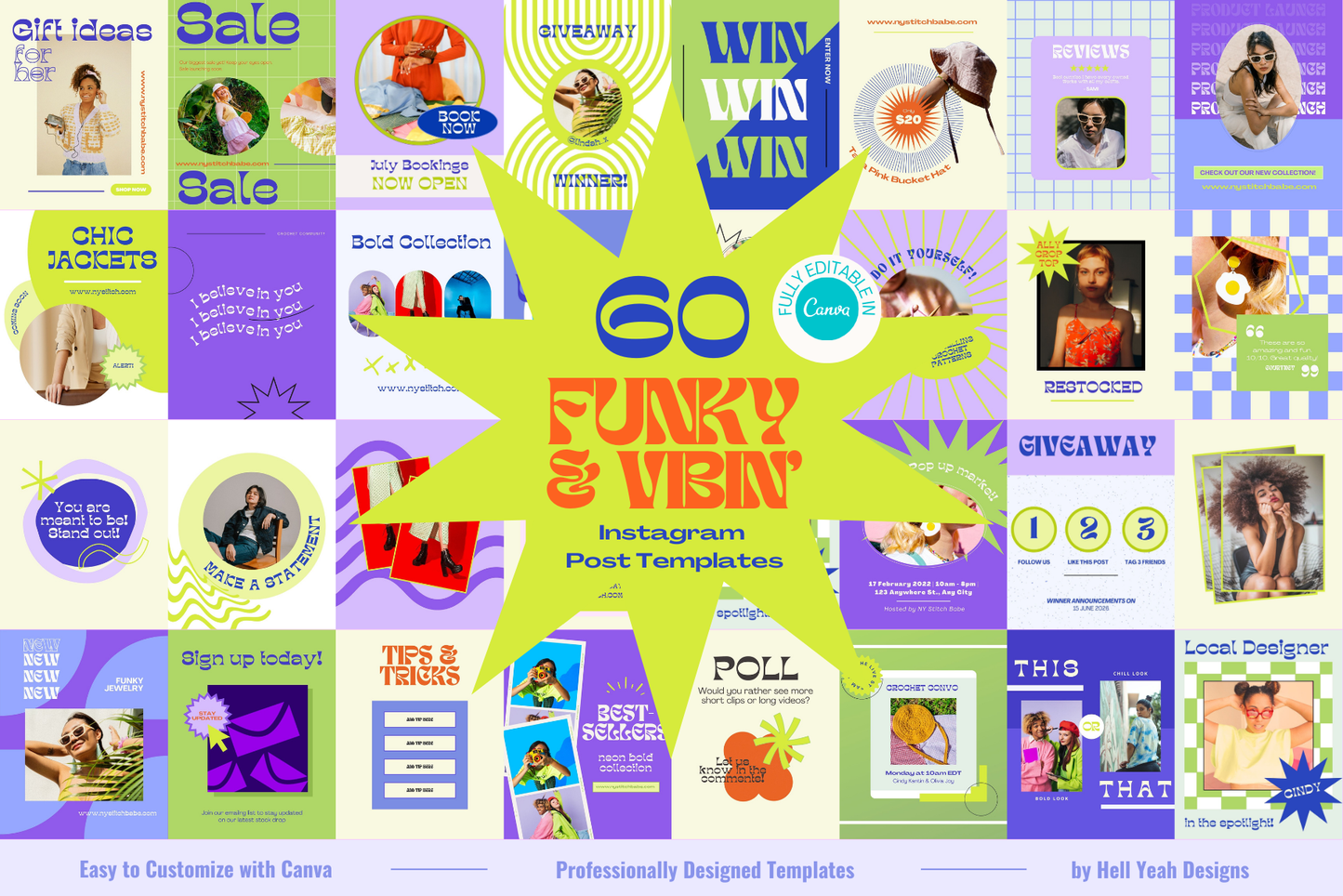 Funky & Vibin Instagram Post Templates