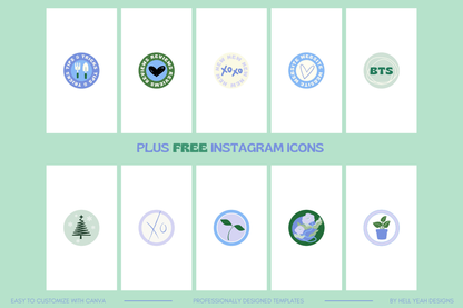 Modern Blue Instagram Templates Bundle