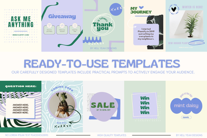 Modern Blue Instagram Templates Bundle